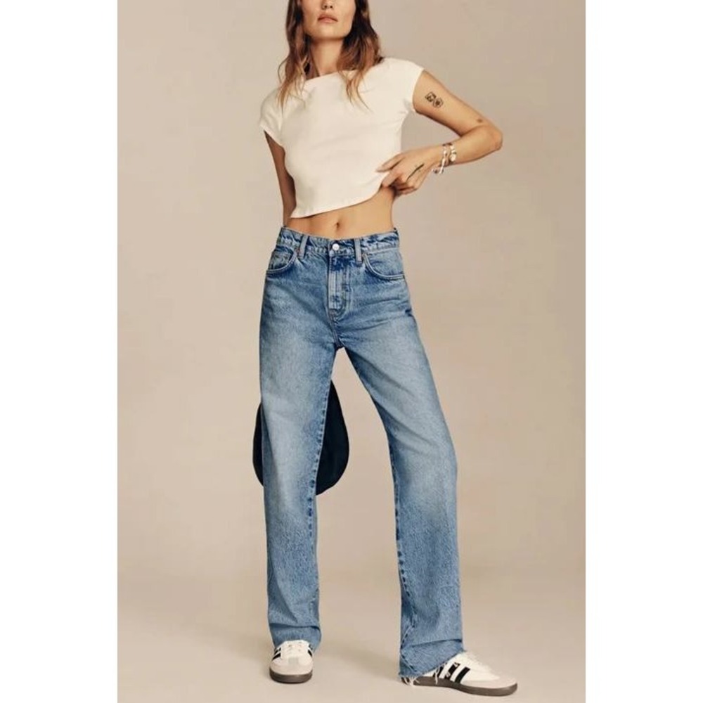 Reformation Val 90s Mid Rise Straight Leg Jeans Colorado Light Blue Size 27
